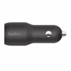Зарядний пристрій Belkin Car Charger (24W) Dual USB-A, USB-A - Lightning, 1m, black (CCD001BT1MBK) - Image 4