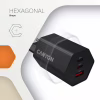 Зарядний пристрій Canyon HEXAGON 65 GaN 65W 2xPD 1xQC EU White (CND-CHAHEX65W) - Image 6