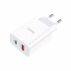 Зарядний пристрій HOCO C97A 1xUSB-C PD20W + 1xUSB QC3.0 White (6931474766076) - Image 4