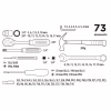 Набор инструментов Top Tools 1/4", 3/8", 73 ед. (38D500) - Image 2
