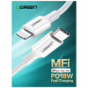 Дата кабель USB-C to Lightning 2.0m US1713A Nickel Plating ABS Shell White Ugreen (60749) - Image 4