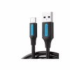 Дата кабель USB 2.0 AM to USB-C 0.5m 5.0A (25W) PVC black Vention (CORBD) - Image 2