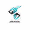 Кабель для передачі даних SATA 3.0 7pin F/F 0.5m L Blue Vention (KDDSD) - Image 2