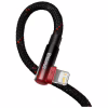 Дата кабель USB-C to Lightning 1.0m 20W 90° corner black/red Baseus (CAVP000220) - Image 4