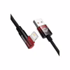 Дата кабель USB 2.0 AM to Lightning 1.0m 2.4A 90° corner black/red Baseus (CAVP000020) - Image 3