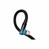 Дата кабель USB 2.0 AM to Lightning 2.0m 2.4A 90° corner black/blue Baseus (CAVP000121) - Image 4