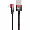 Дата кабель USB 2.0 AM to Lightning 2.0m 2.4A 90° corner black/red Baseus (CAVP000120) - Image 2