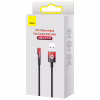 Дата кабель USB 2.0 AM to Lightning 2.0m 2.4A 90° corner black/red Baseus (CAVP000120) - Image 5