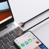 Дата кабель USB 2.0 AM to Lightning 2.0m 2.4A 90° corner black/red Baseus (CAVP000120) - Image 8
