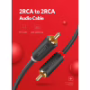 Кабель мультимедійний 2xRCA M to 2xRCA M 1.0m AV104 black Ugreen (30747) - Image 2