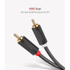 Кабель мультимедийный 2xRCA M to 2xRCA M 1.0m AV104 black Ugreen (30747) - Image 10