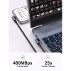 Дата кабель USB-C to USB-C 1.0m 100W (20V/5A) 90° corner braided black Ugreen (70696) - Image 2