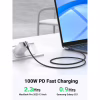 Дата кабель USB-C to USB-C 1.0m 100W (20V/5A) 90° corner braided black Ugreen (70696) - Image 5