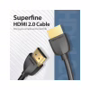 Кабель мультимедийный HDMI M to HDMI M 0.5m 4K60Hz black Vention (AAIBD) - Image 2