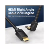 Кабель мультимедийный HDMI M to HDMI M 1.0m 4K60Hz 90° corner black Vention (AAQBF) - Image 7