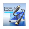 Кабель мультимедийный HDMI M to HDMI M 10.0m 4K30Hz cotton braided black Vention (ALLBL) - Image 2