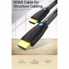 Кабель мультимедийный HDMI M to HDMI M 1.0m 4K60Hz cotton braided black zinc alloy Vention (ALMBF) - Image 3