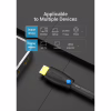 Кабель мультимедійний HDMI M to HDMI M 1.0m 4K60Hz cotton braided black zinc alloy Vention (ALMBF) - Image 6