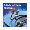 Кабель мультимедийный 2xRCA M to 2xRCA M 1.5m black Vention (BCMBG) - Image 4