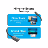 Кабель мультимедийный USB-C to DisplayPort M 0.25m 8K black Vention (CRGBC) - Image 3