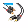 Кабель мультимедійний 2xRCA M to 2xRCA M 1.0m black Vention (VAB-R06-B100) - Image 2