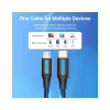 Дата кабель USB-C to Micro 5P 1.0m 2A black Vention (COVBF) - Image 6