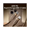 Дата кабель USB-C to USB-C 1.0m 3A aluminum gold Vention (TRDJF) - Image 2