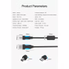 Кабель для принтера USB 2.0 AM/BM 1.0m black Vention (VAS-A16-B100) - Image 8
