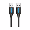Дата кабель USB 2.0 AM/AM 1.0m black Vention (COJBF) - Image 2