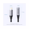 Переходник Lightning to 3.5mm 0.1m cotton braided aluminum gray Vention (BMBHA) - Image 2