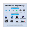 Перехідник USB-C + USB A to RJ45 Ethernet 1000Mbps 0.15m aluminum gray Vention (CFQHB) - Image 9