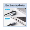 Перехідник USB-C + USB A to RJ45 Ethernet 1000Mbps 0.15m aluminum gray Vention (CFQHB) - Image 11