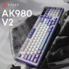 Клавиатура Ajazz AK980 V2 Gift Switch V2 Wireless/Bluetooth/USB UA White/Blue (AK980-V2-G-PWB) - Image 6