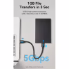 Карман внешний Vention 2.5" HDD/SSD USB 3.0 Micro-B Black (KPAB0) - Image 3