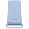 Зарядное устройство Canyon WS-304 Foldable 3in1 Wireless charger Blue (CNS-WCS304BL) - Image 2