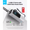 Батарея универсальная Anker 25000mAh, 165W, PD/3/0, QC/3/0, Built-In Double USB-C Cables, silver (A1695H41) - Image 2