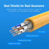 Патч-корд 0.3м, S/FTP cat 6a RJ-45 yellow Vention (IBHYAA) - Image 4