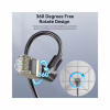 Патч-корд 1м STP cat 8 RJ-45 90° corner black Vention (IKLBF) - Image 2