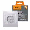 Розетка Videx BINERA 1ая с заземлением серебр (VF-BNSK1G-SS) - Image 4