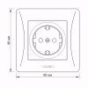 Розетка Videx BINERA 1ая с заземлением серебр (VF-BNSK1G-SS) - Image 5
