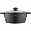 Каструля Ardesto Gemini Anzio скляна кришка 24 см 4,4 л чорна (AR2424GE) - Image 2