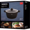 Каструля Ardesto Gemini Anzio скляна кришка 28 см 6,4 л чорна (AR2426GE) - Image 10