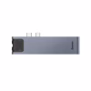 Концентратор Baseus USB-C Thunderbolt 7-in-1 2xUSB 3.0 + 1xUSB-C PD + HDMI 4K60Hz + SD/TF + 1xRJ45 1000Mbps gray (CAHUB-L0G) - Image 2