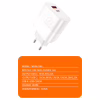 Зарядний пристрій WUW C209 1xUSB-C PD45W + 1xUSB QC3.0 18W White (WUW-C209) - Image 3