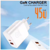 Зарядний пристрій WUW C209 1xUSB-C PD45W + 1xUSB QC3.0 18W White (WUW-C209) - Image 4
