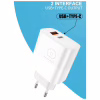 Зарядное устройство WUW C209 1xUSB-C PD45W + 1xUSB QC3.0 18W White (WUW-C209) - Image 5