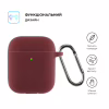 Чехол для наушников Armorstandart Ultrathin Silicone Case With Hook для Apple AirPods 2 Burgundy (ARM59680) - Image 2