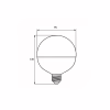 Лампочка Eurolamp G95 8W E27 4000K (LED-G95-08274(Amber)) - Image 3