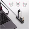 Концентратор AXAGON USB 3.1 to 4xUSB 3.0 1.2m black (HUE-M1AL) - Image 3