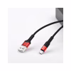 Дата кабель USB 2.0 AM to USB-C 1.0m 2A 18W nylon X26 black+red HOCO (6957531080251) - Image 4